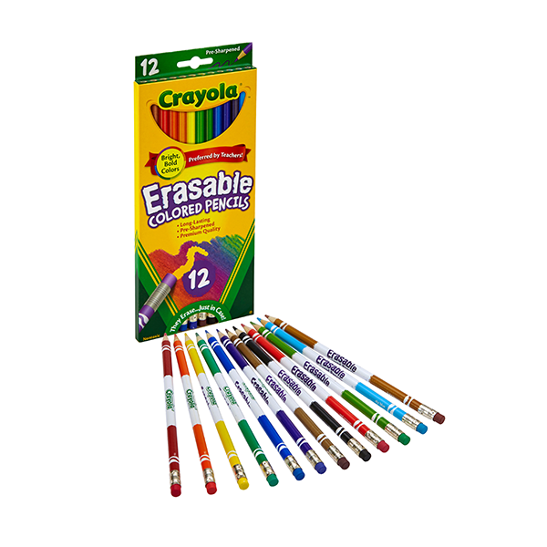 Crayola Erasable Coloured Pencils- 12pk – Lincraft