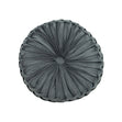 Mayfair & Bond Pleated Velvet Cushion, Charcoal- 40cm
