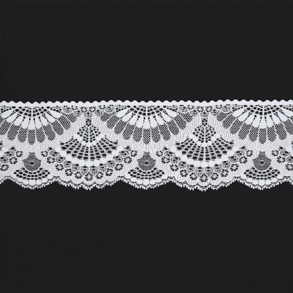 Sullivans Lace Stretch, Ivory- 75mm