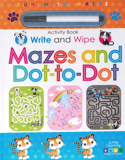 Write & Wipe Mazes & Dot-to-Dot