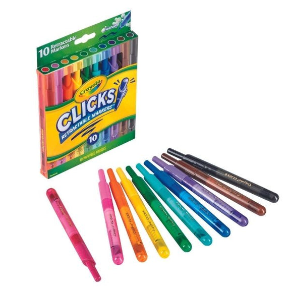 Crayola Clicks Retractable Markers, 10pk – Lincraft