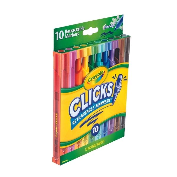 Crayola Clicks Retractable Markers, 10pk