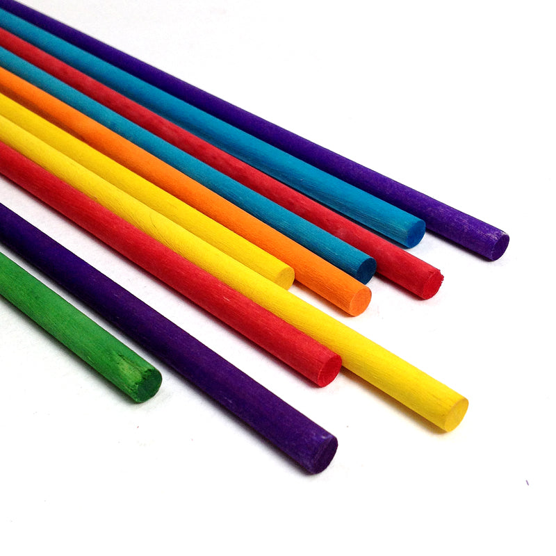 Arbee Wood Dowels, Coloured- 6mmx30cm