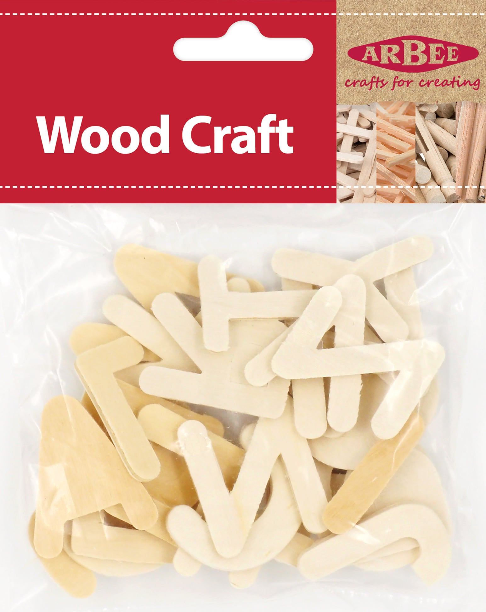 Arbee Wood Letters, Natural- 40mm