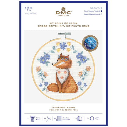 DMC Cross Stitch Kit - Folk Fox