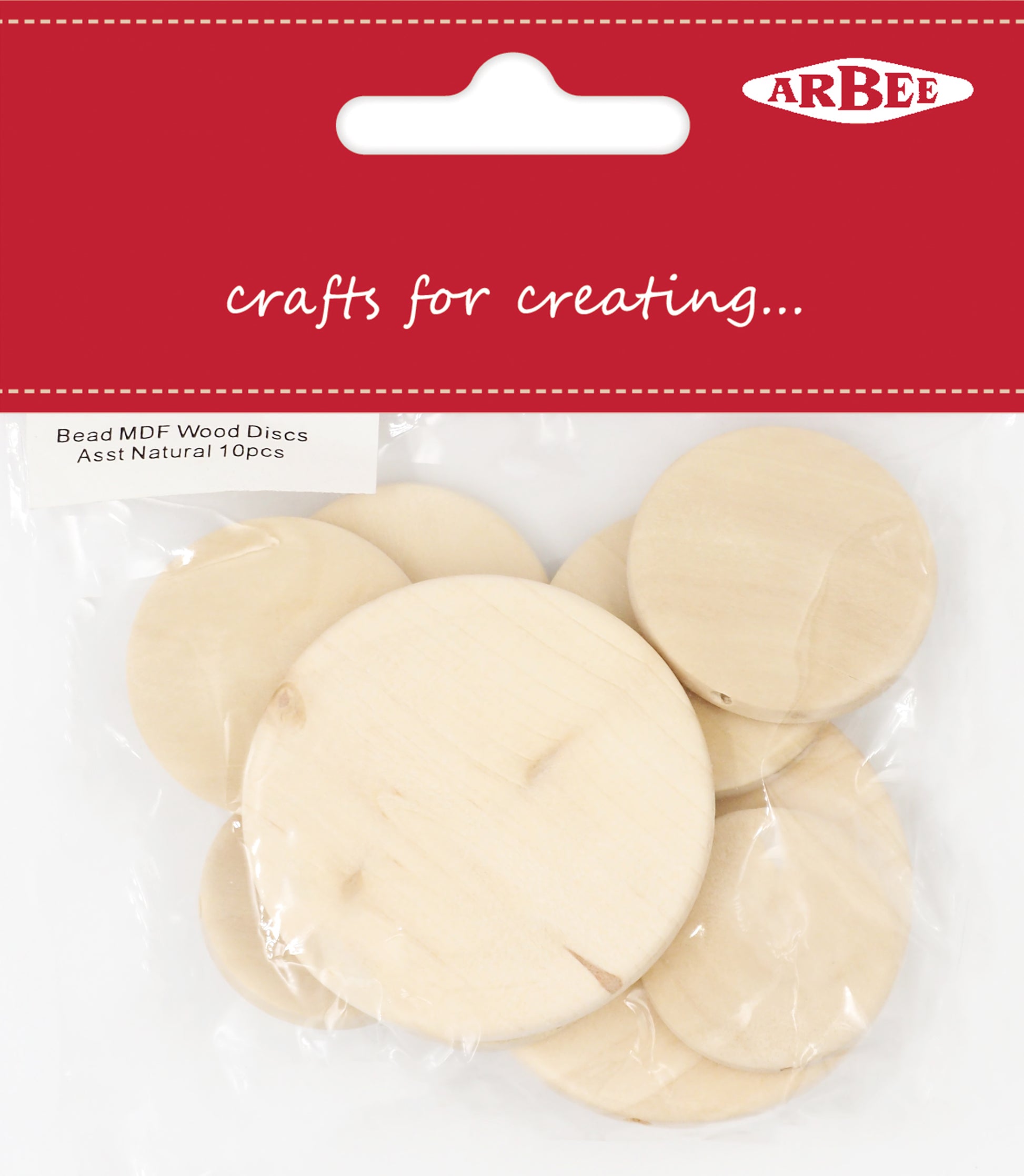 Arbee Wood Discs, Natural- 10pk