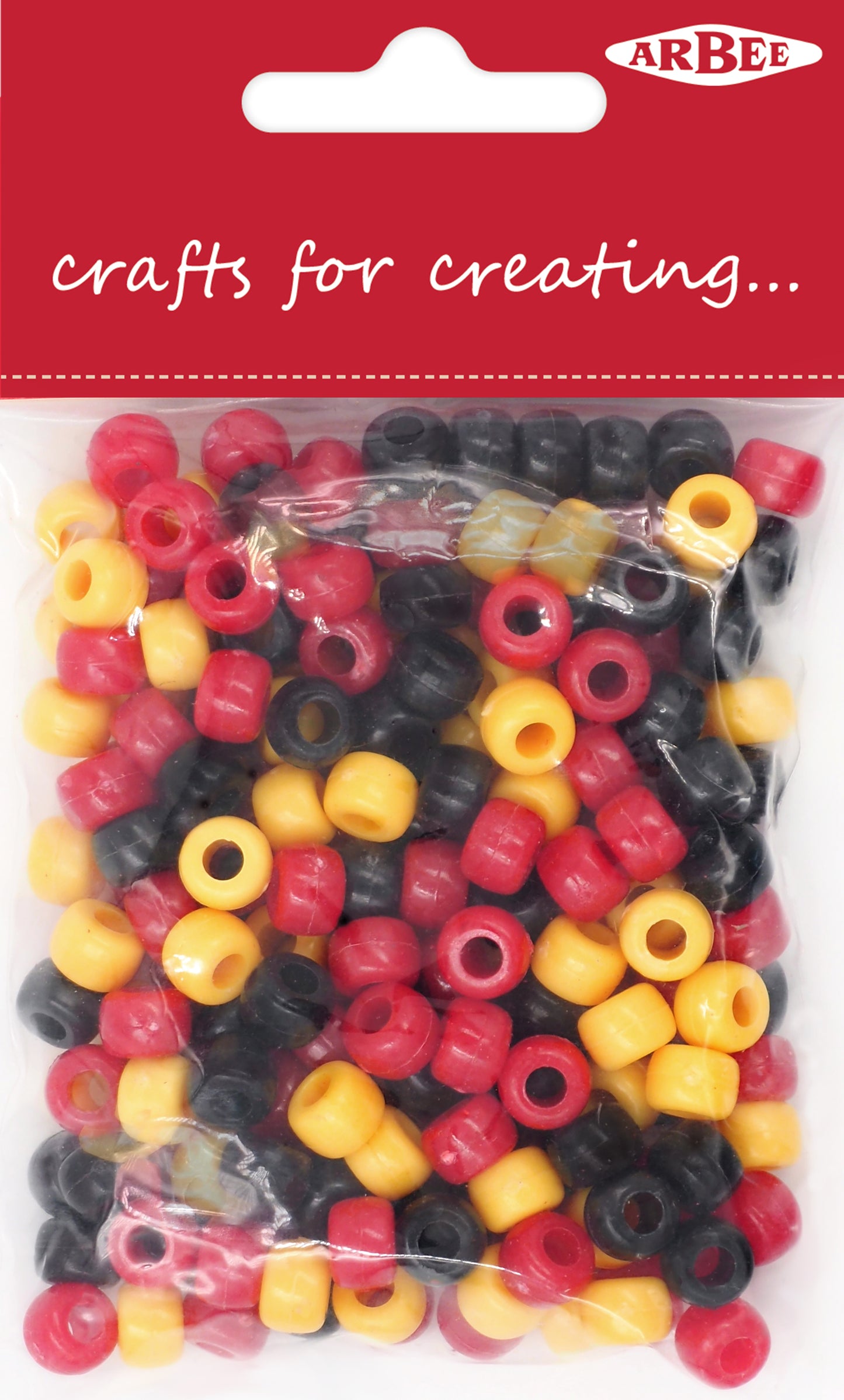 Arbee Plastic Pony Beads, Multi- 50g