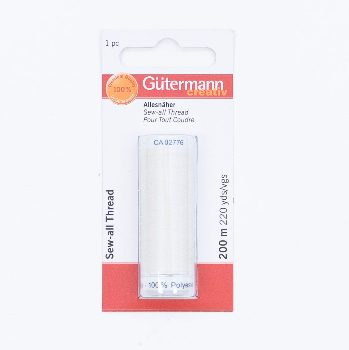 Gutermann Thread Sew-All, colour 001 - 200m