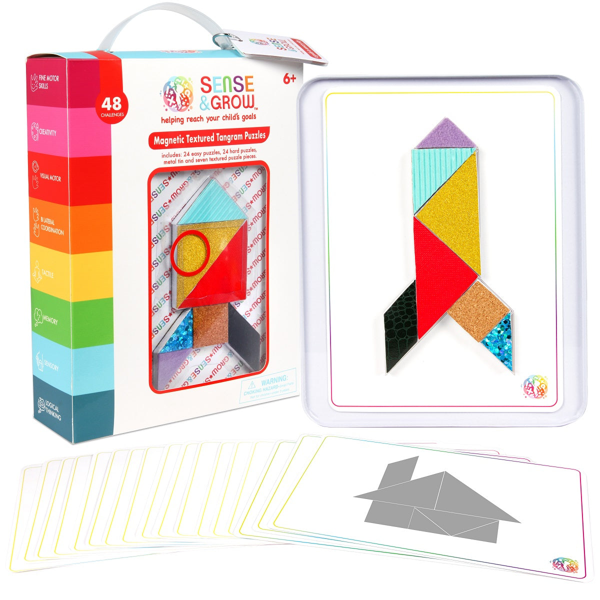 Sense & Grow Kit, Textured Tangram Puzzles