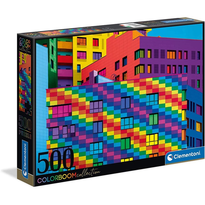 500-Piece Clementoni Jigsaw Puzzle, Colorboom Collection - Squares