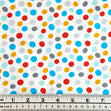 Craft Prints Fabric, Bits & Bolts, Coloured Dots- Width 112cm