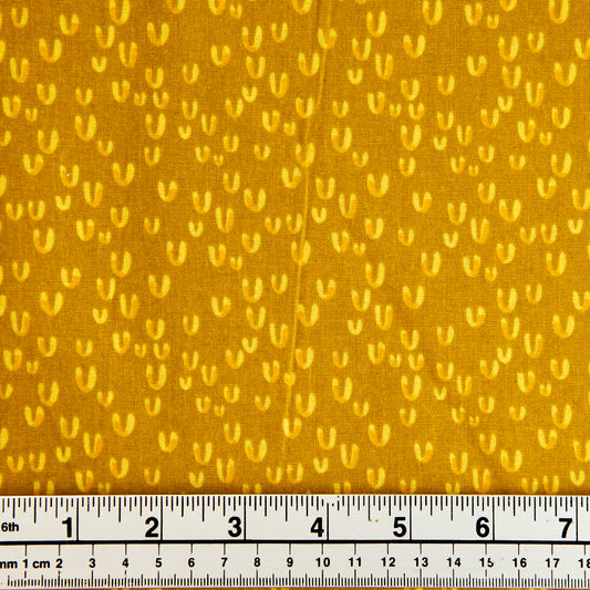 Craft Prints Fabric, Butterfly Garden, Gold Seeds- Width 112cm