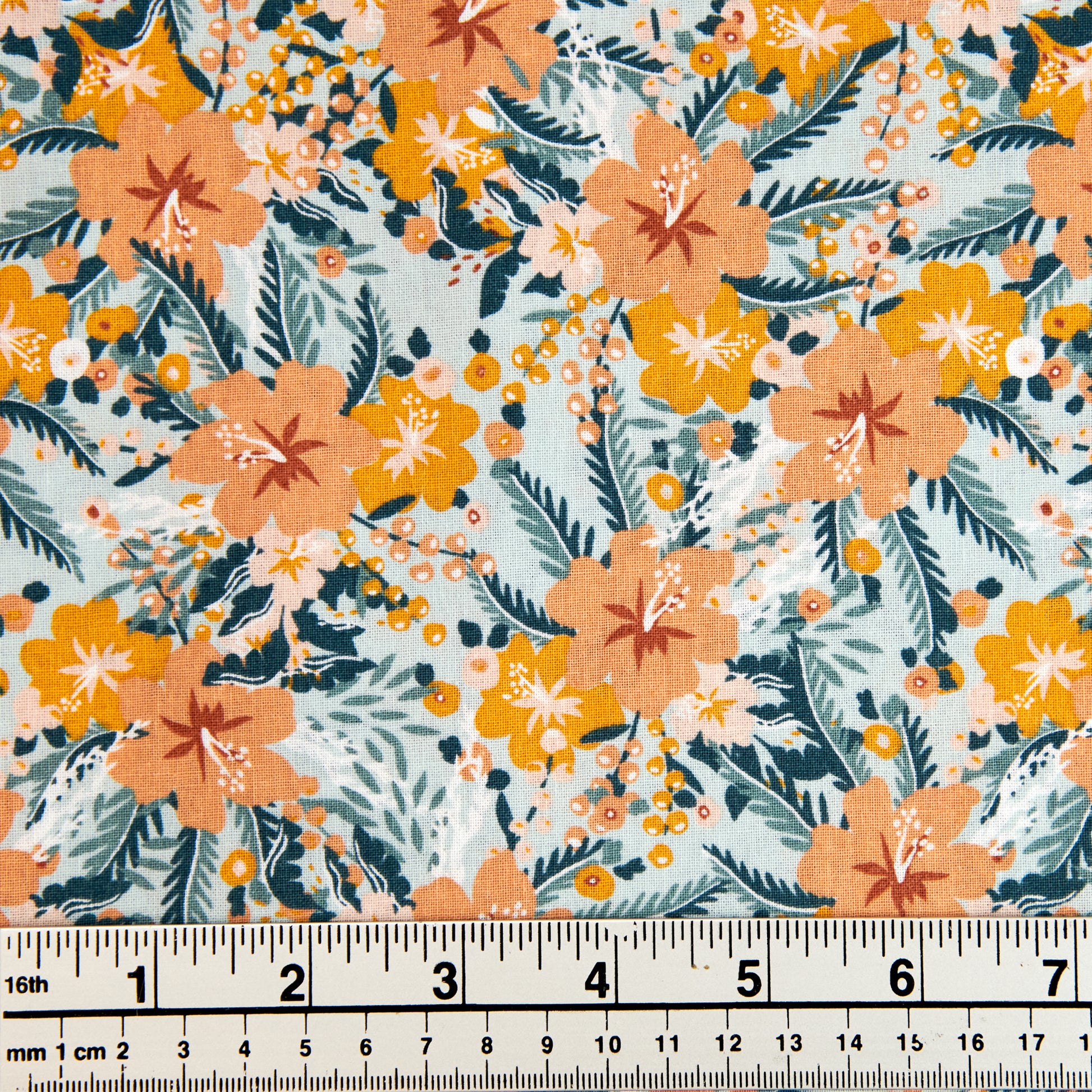 Craft Prints Fabric, Medow Flowers, Peach Floral- Width 112cm