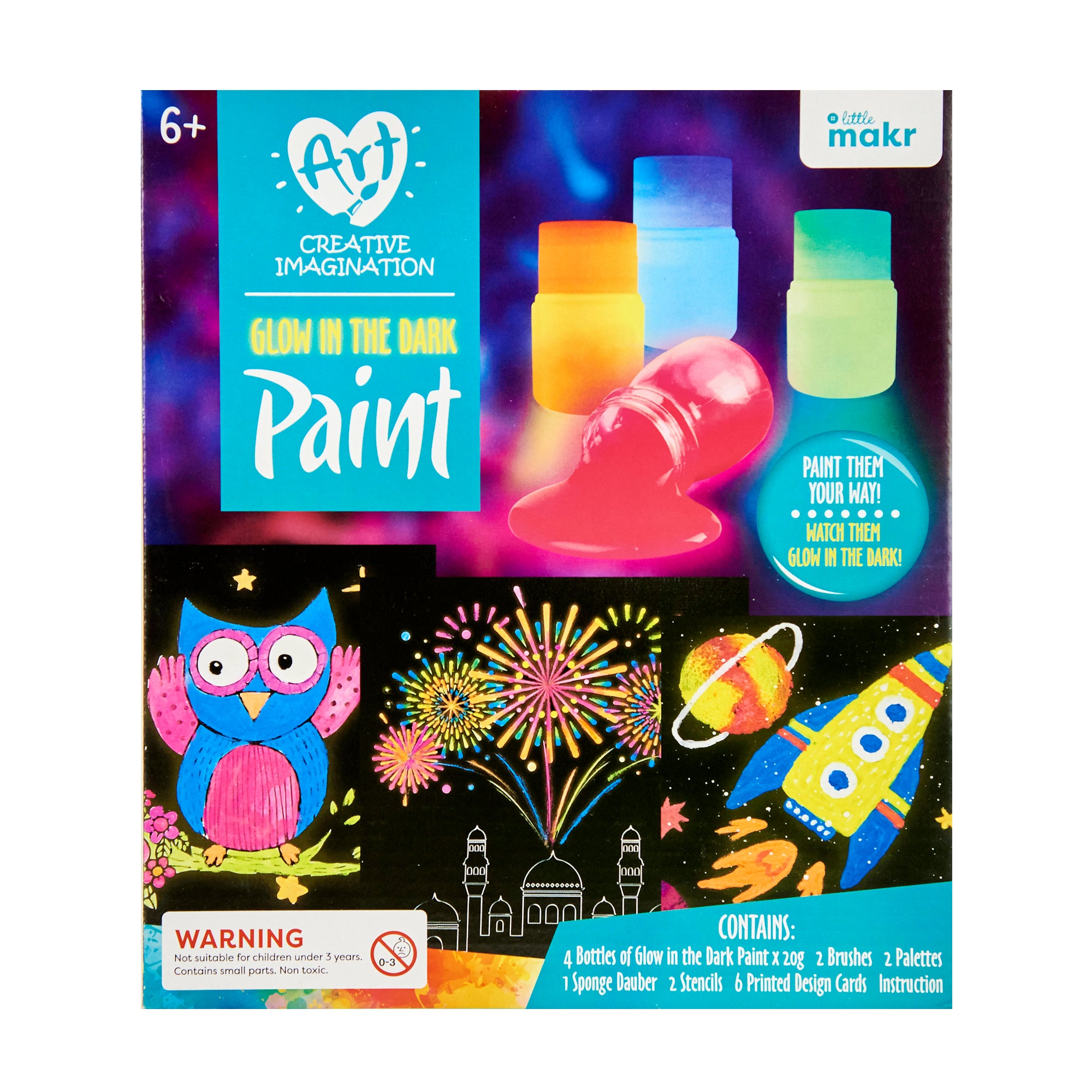 Little Makr Glow in the Dark Paint Kit Lincraft