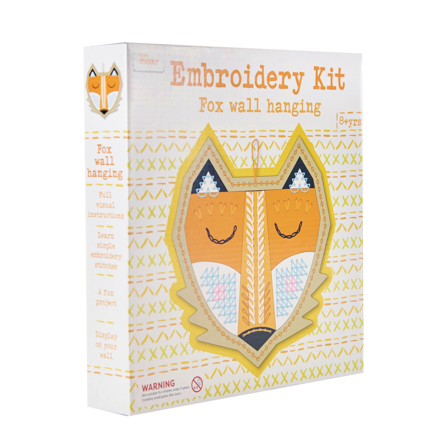 Little Makr Wall Hanging Embroidery Kit, Fox