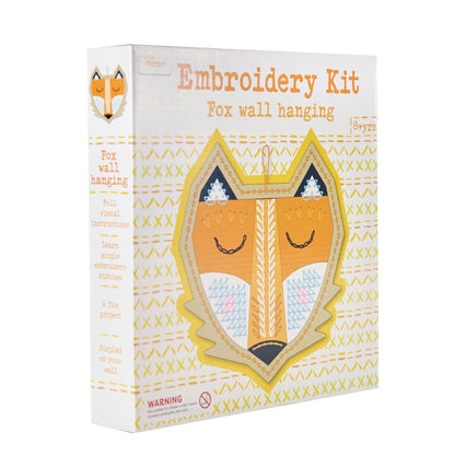 Little Makr Wall Hanging Embroidery Kit, Fox