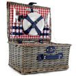 Makr Willow Picnic Basket in Red Gingham Lining
