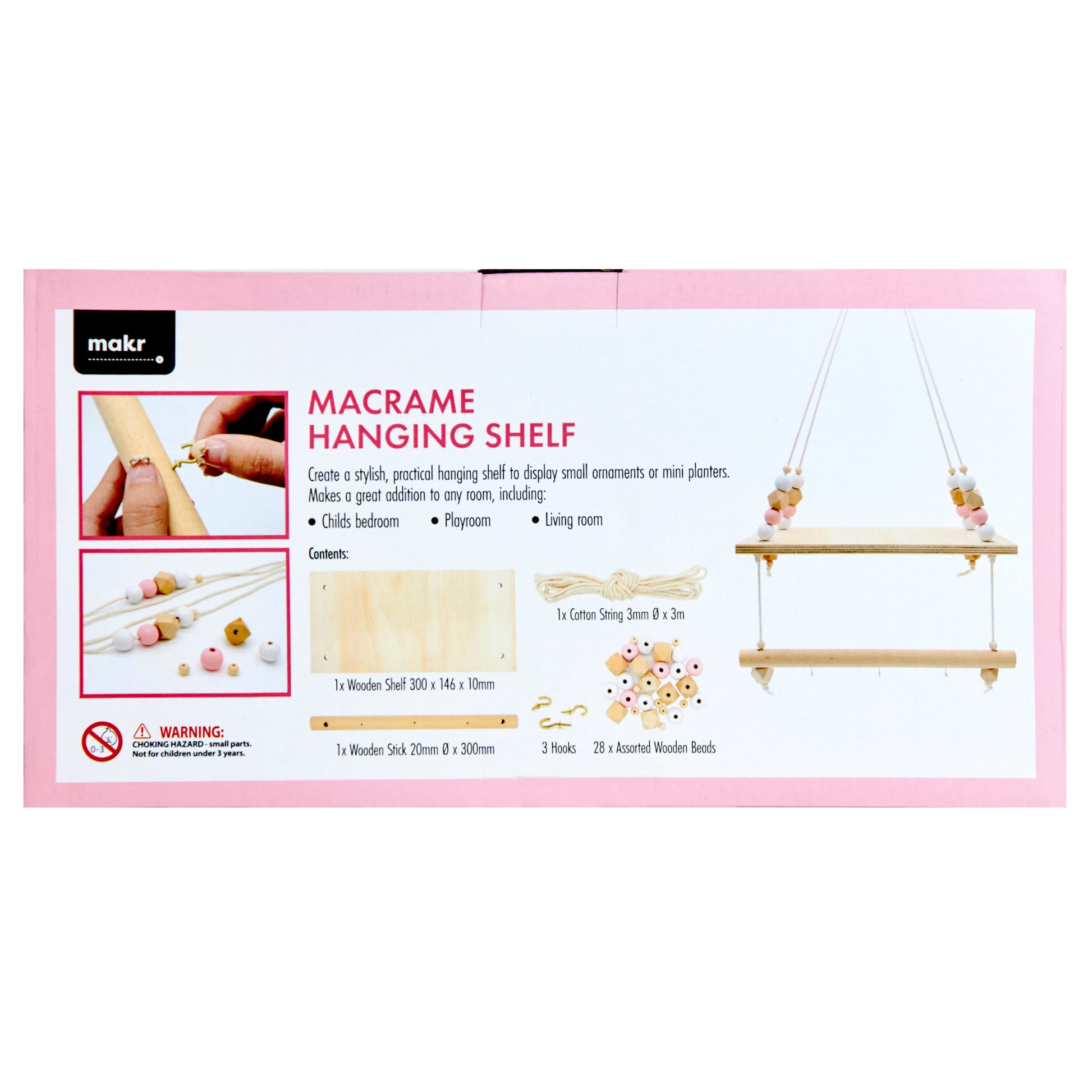 Makr Macrame Hanging Shelf Kit