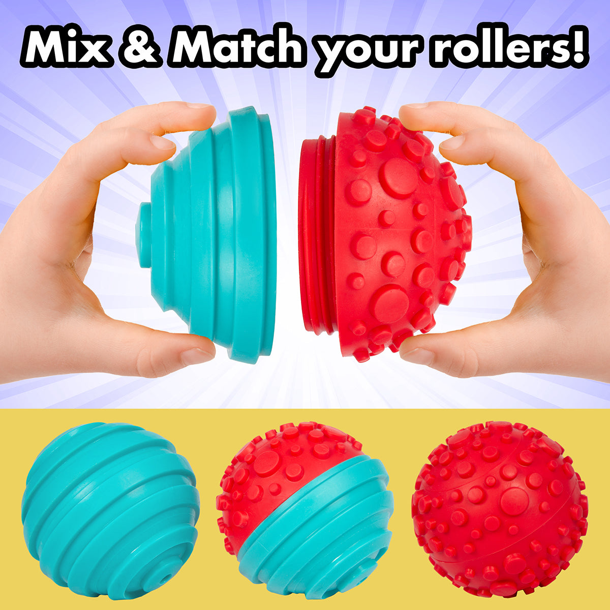 Sense & Grow, Mix & Match Sensory Textured Rollers & Scented Dough Set