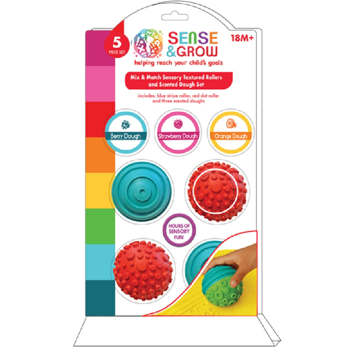 Sense & Grow, Mix & Match Sensory Textured Rollers & Scented Dough Set