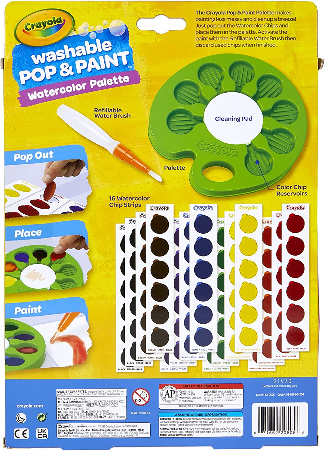 Crayola Wash Pop N Paint Palette