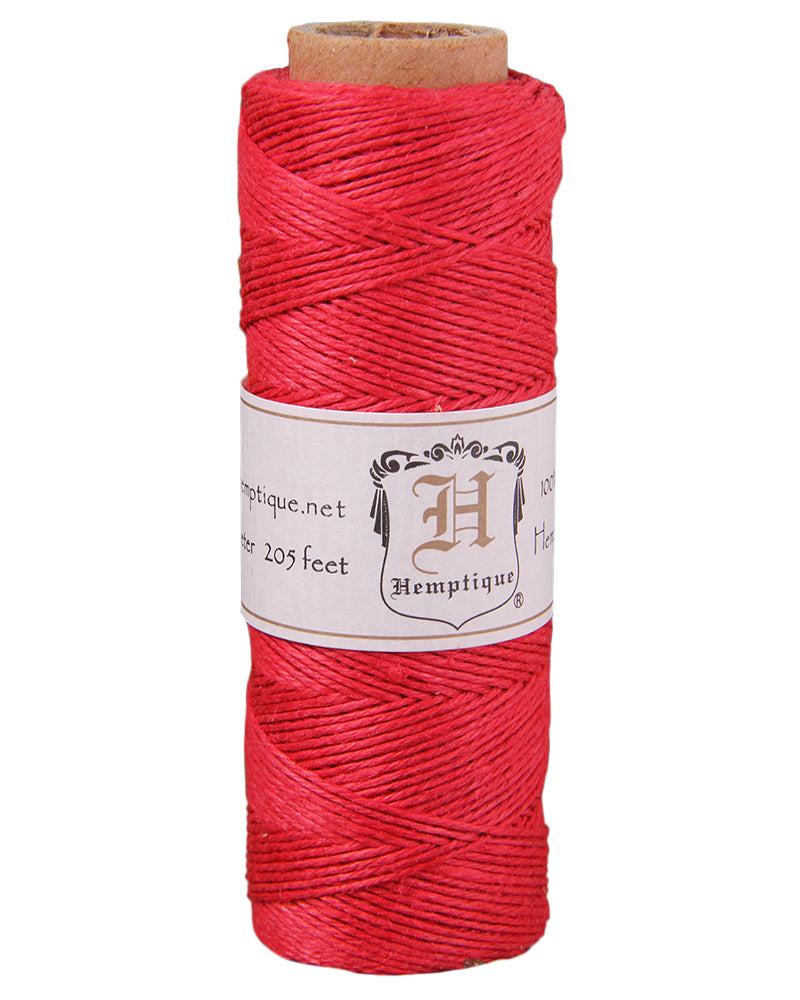 Hemptique Cord Spool #10, Red- 25g