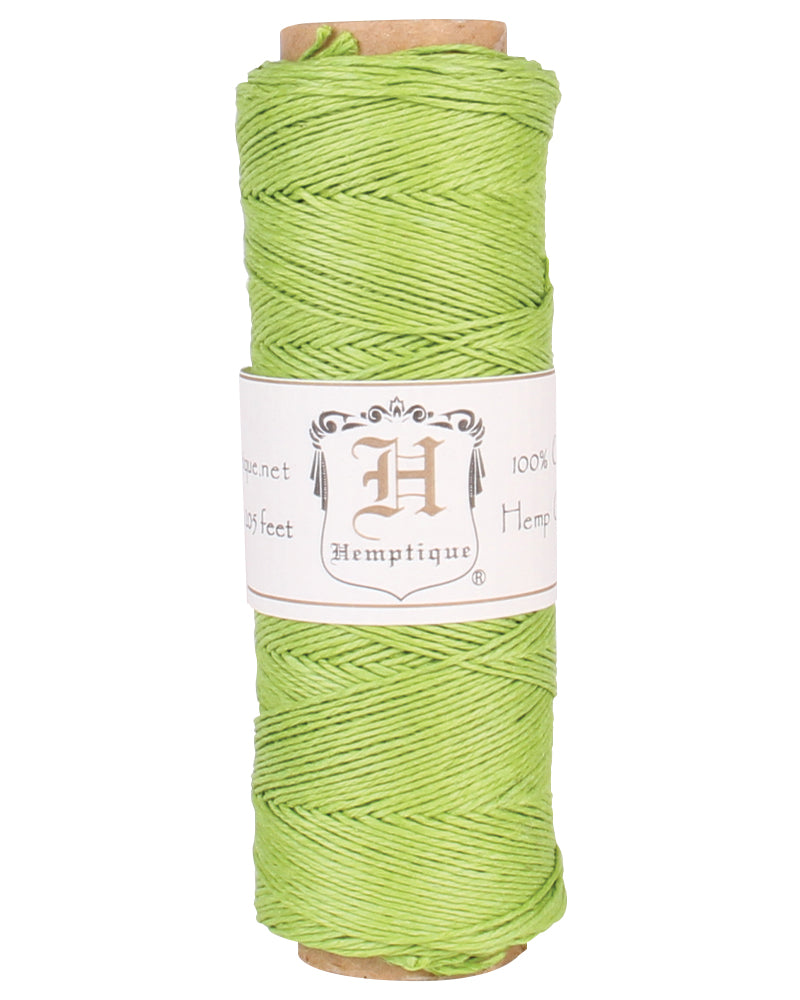 Hemptique Cord Spool #10, Lime Green- 25g