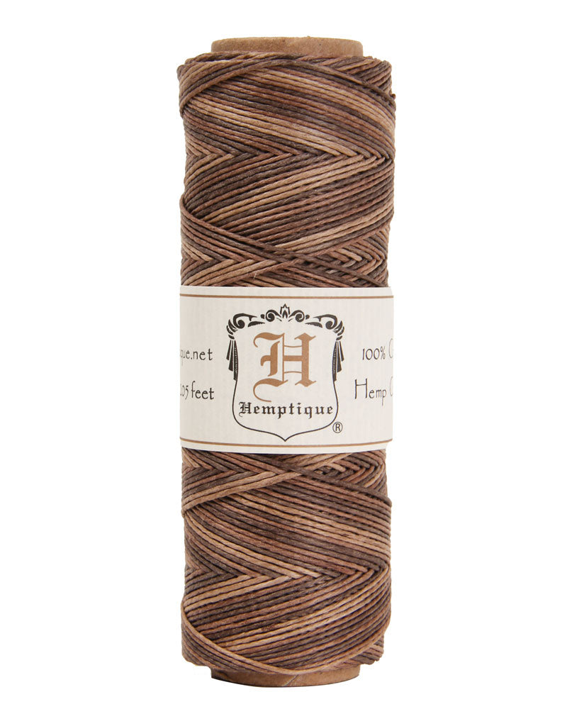 Hemptique Cord Spool Variegated #10, Earthy- 25g