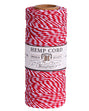Hemptique Bakers Twine Cord Spool #20, Red/White- 50g