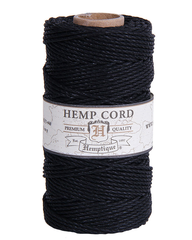 Hemptique Cord Spool #48, Black- 100g
