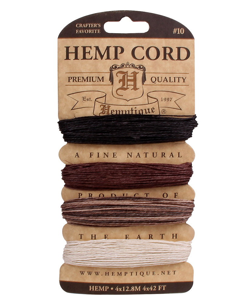 Hemptique Card Cord Set #10, Earthy