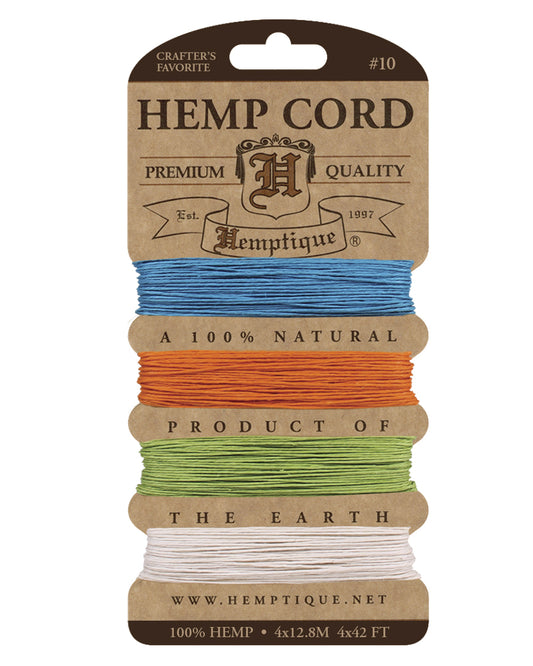 Hemptique Card Cord Set #10, Bright