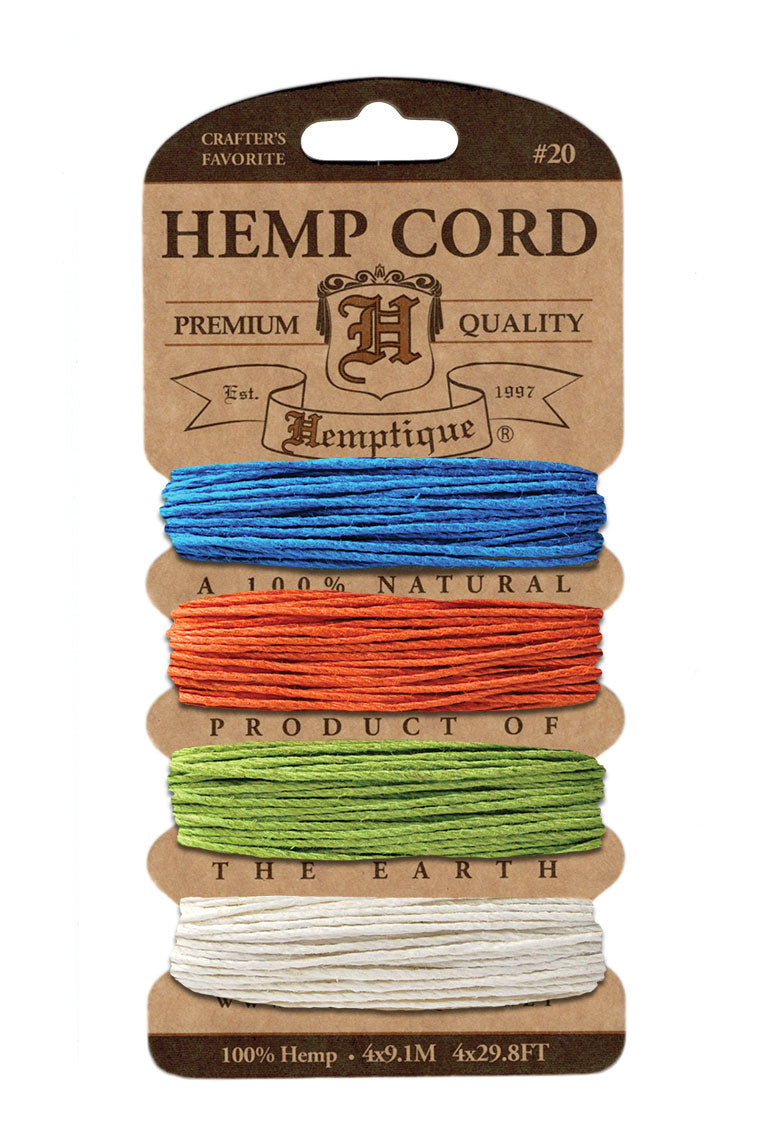 Hemptique Card Cord Set #20, Bright