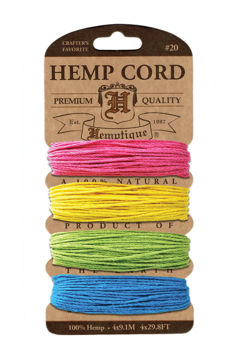 Hemptique Card Cord Set #20, Razzle Dazzle