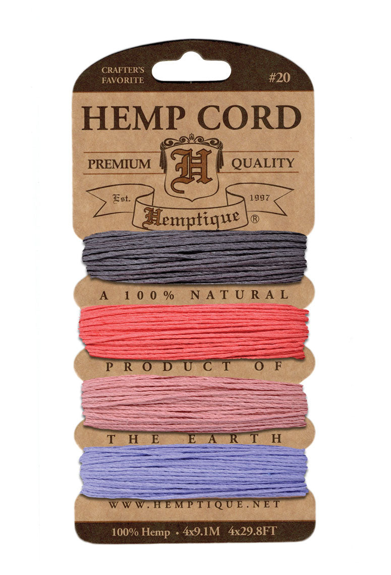 Hemptique Card Cord Set #20, English Tea