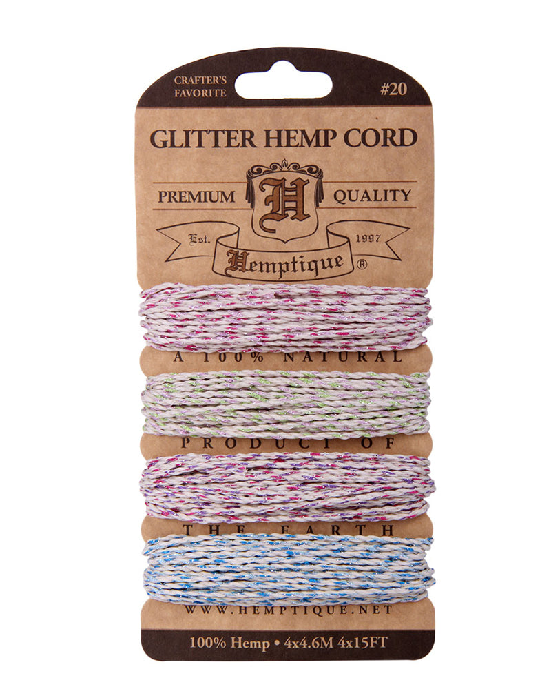 Hemptique Card Cord Set #20, Flower Power