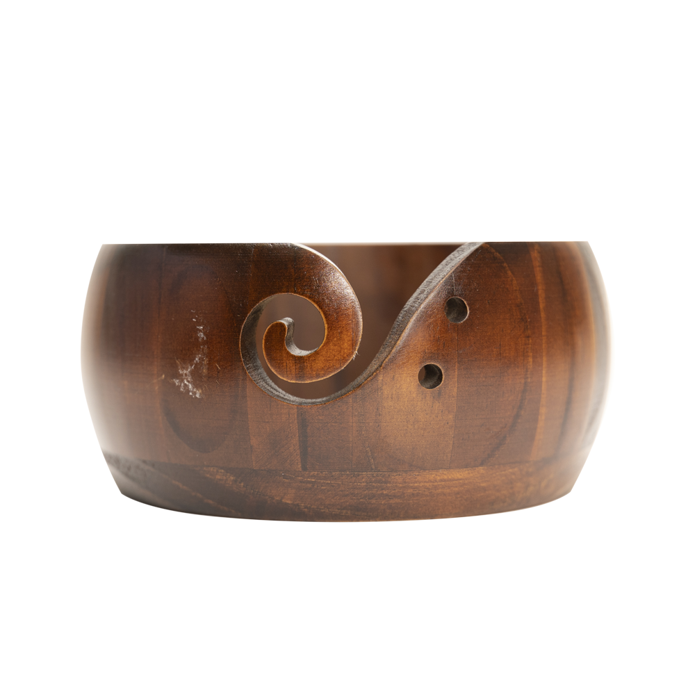 Makr Wooden Yarn Bowl, Brown