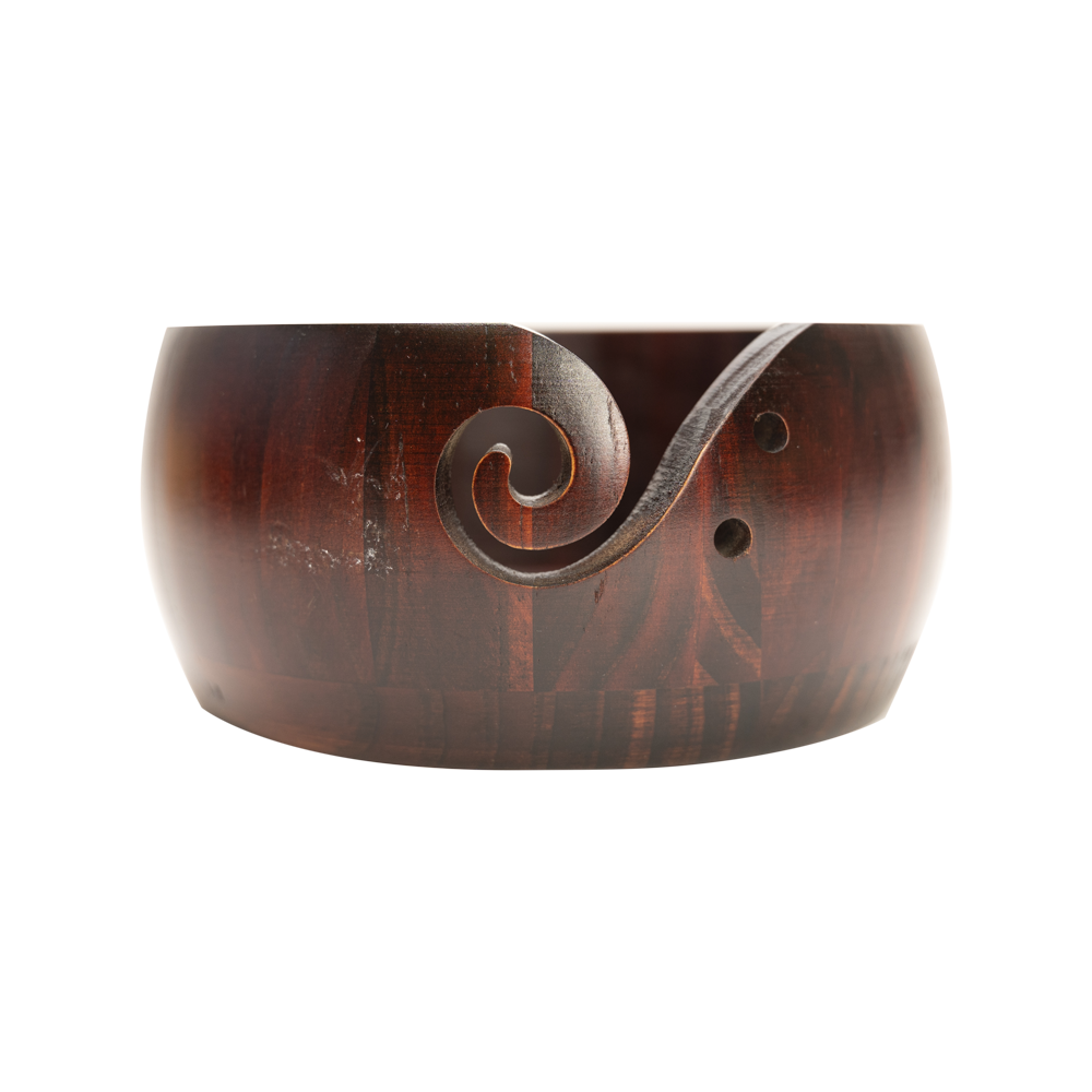 Makr Wooden Yarn Bowl, Brown