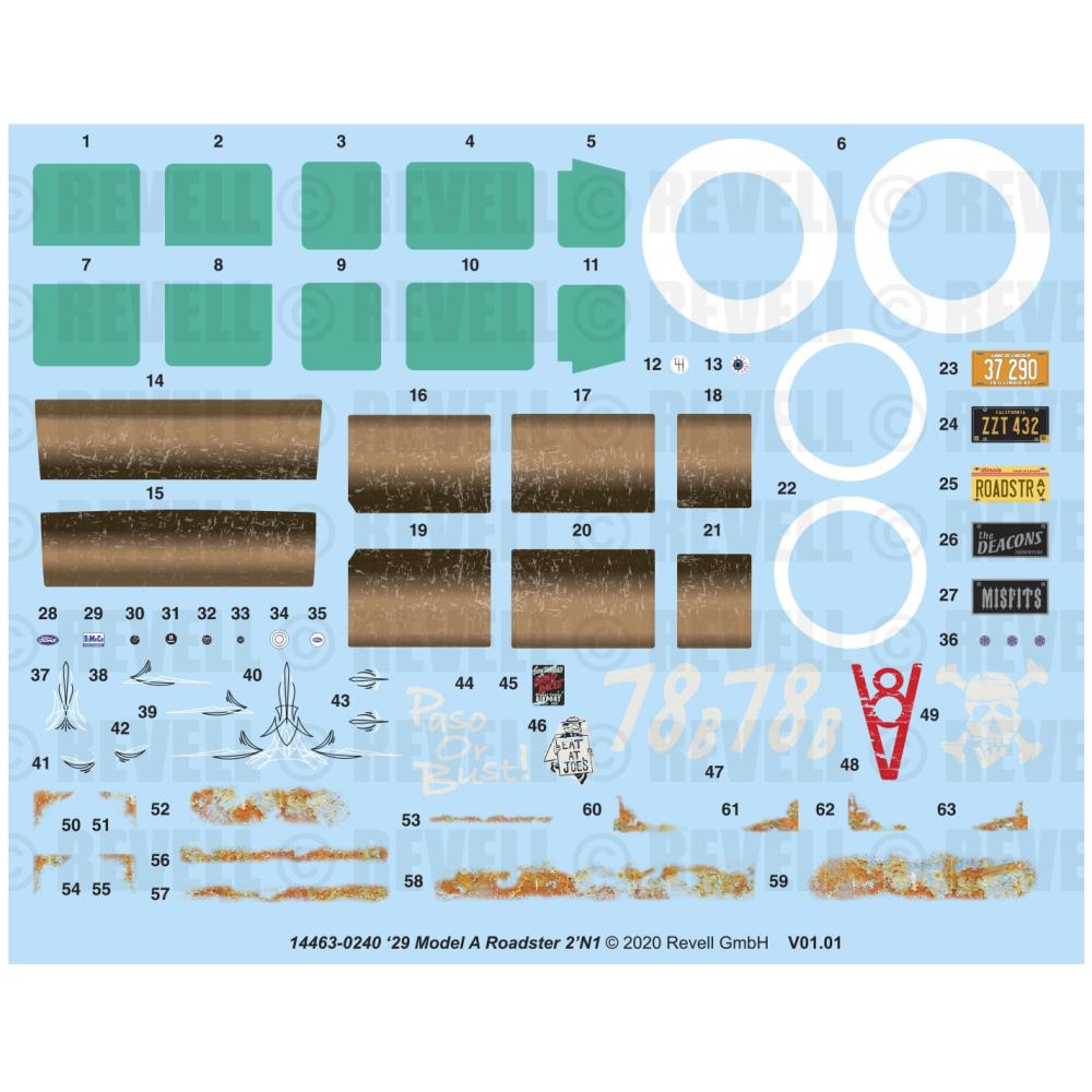 Revell Ford Model A Roadster Model Car  Kit 2 In 1