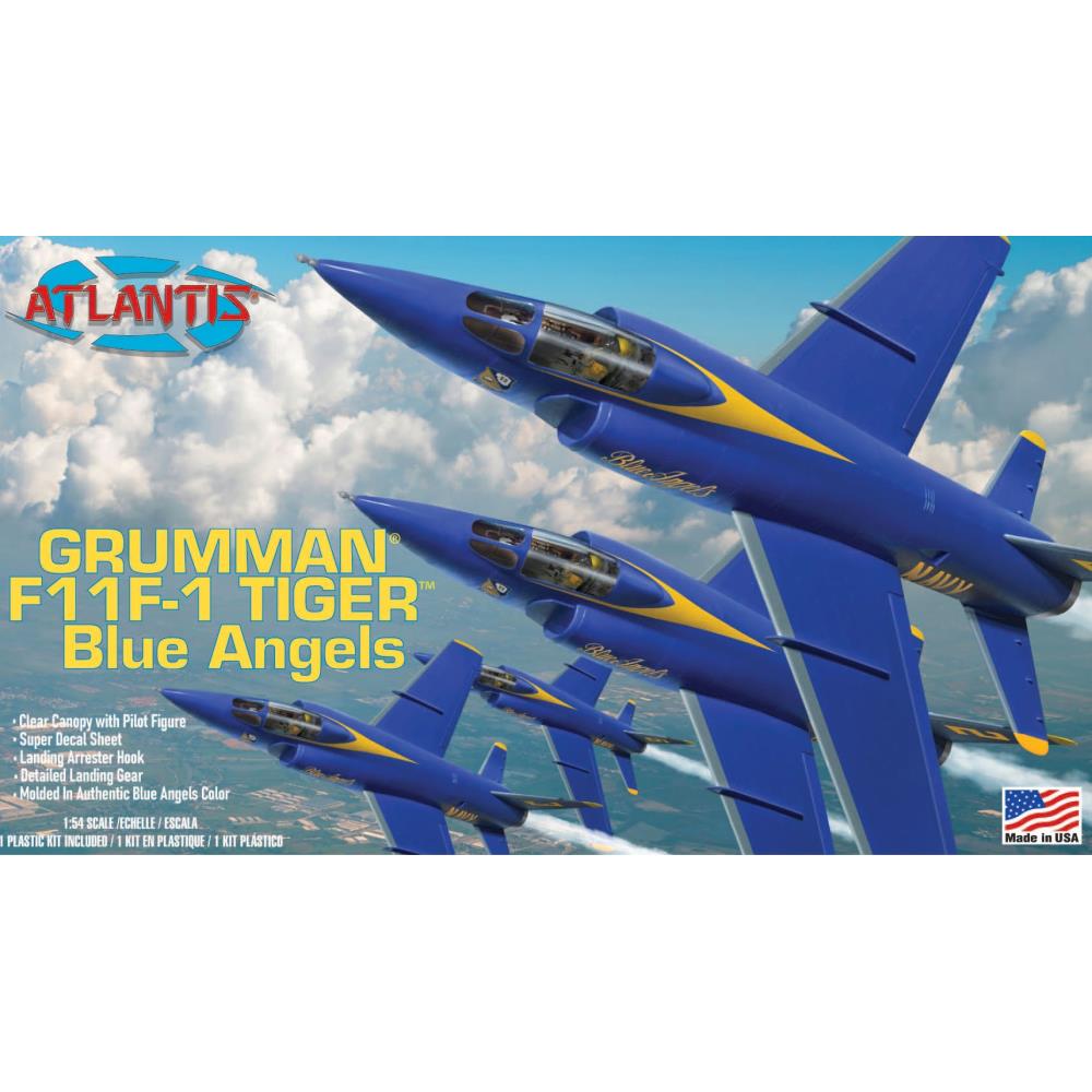 Atlantis F11f-1 Grumman Tiger US Navy Blue Angels Plane