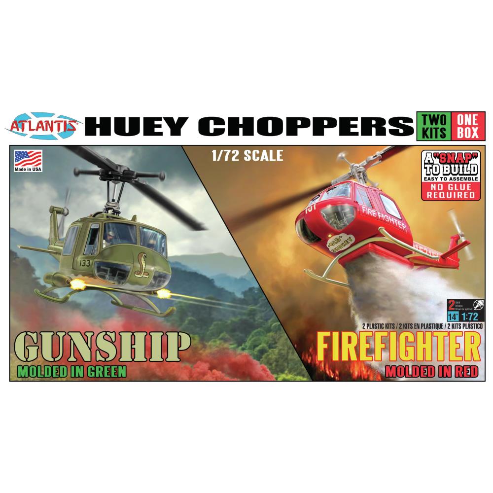 Atlantis Huey Choppers Gunship/Firefighter