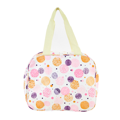 Mayd Knitting Storage Bag, Pink Circles- 20x28x22cm