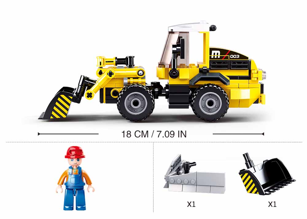 Sluban Model Bricks, Town Dozer/Plow