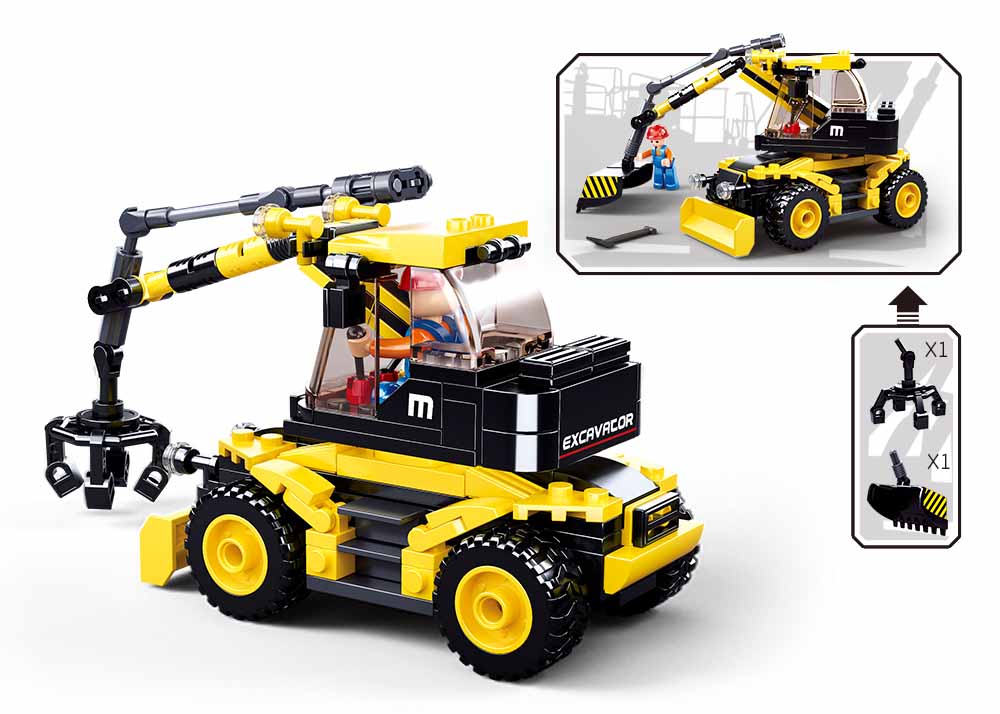 Sluban Model Bricks, Town Excavator/Lifter