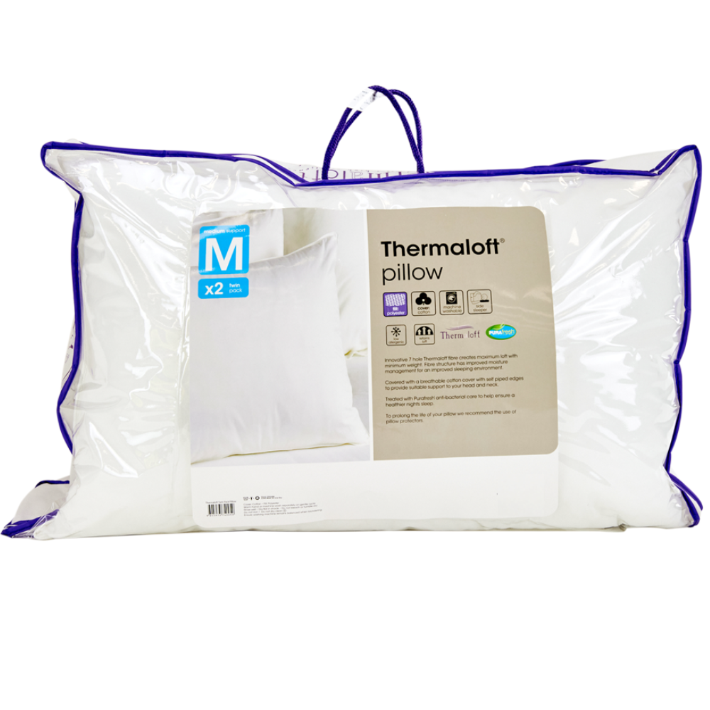 Cotton Thermaloft Cover Pillow- 2pk