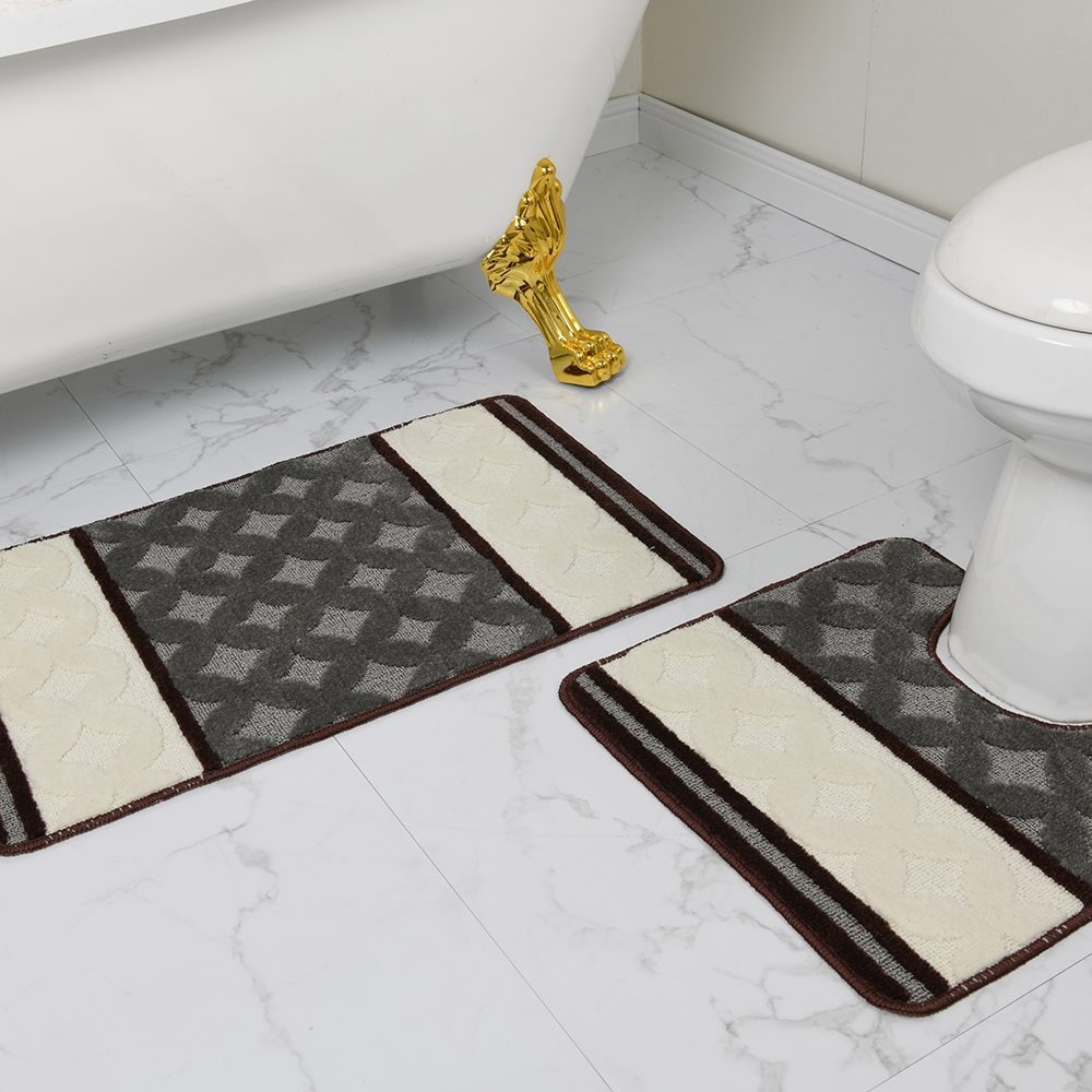 2 Piece Bath Mat Set, Clover