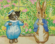 Craft Buddy Peter Rabbit Crystal Art Canvas Kit, Peter Rabbit and Tom Kitten- 40x50m