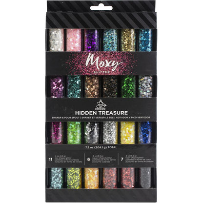 Moxy Chunky Glitter, Hidden Treasure- 24pk