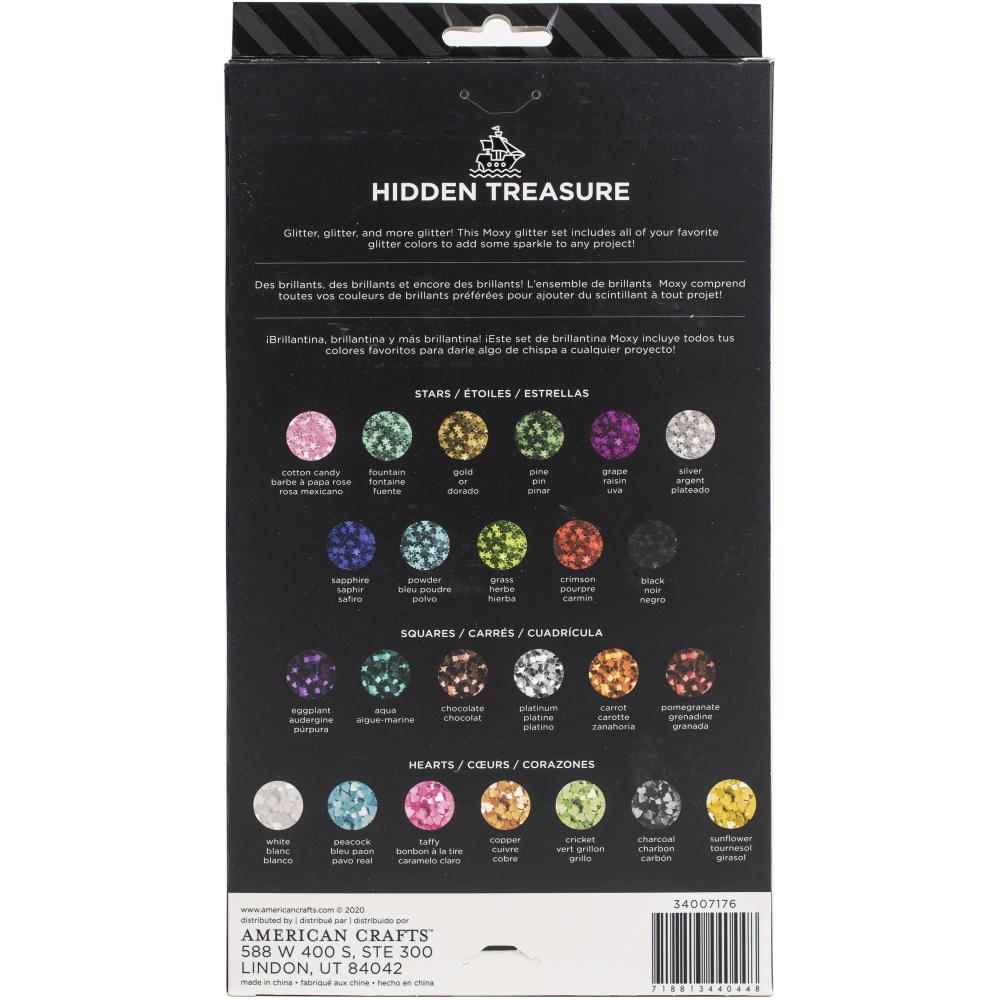 Moxy Chunky Glitter, Hidden Treasure- 24pk