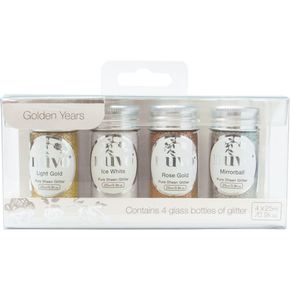 Nuvo Pure Sheen Glitter, Golden Years- 4pk